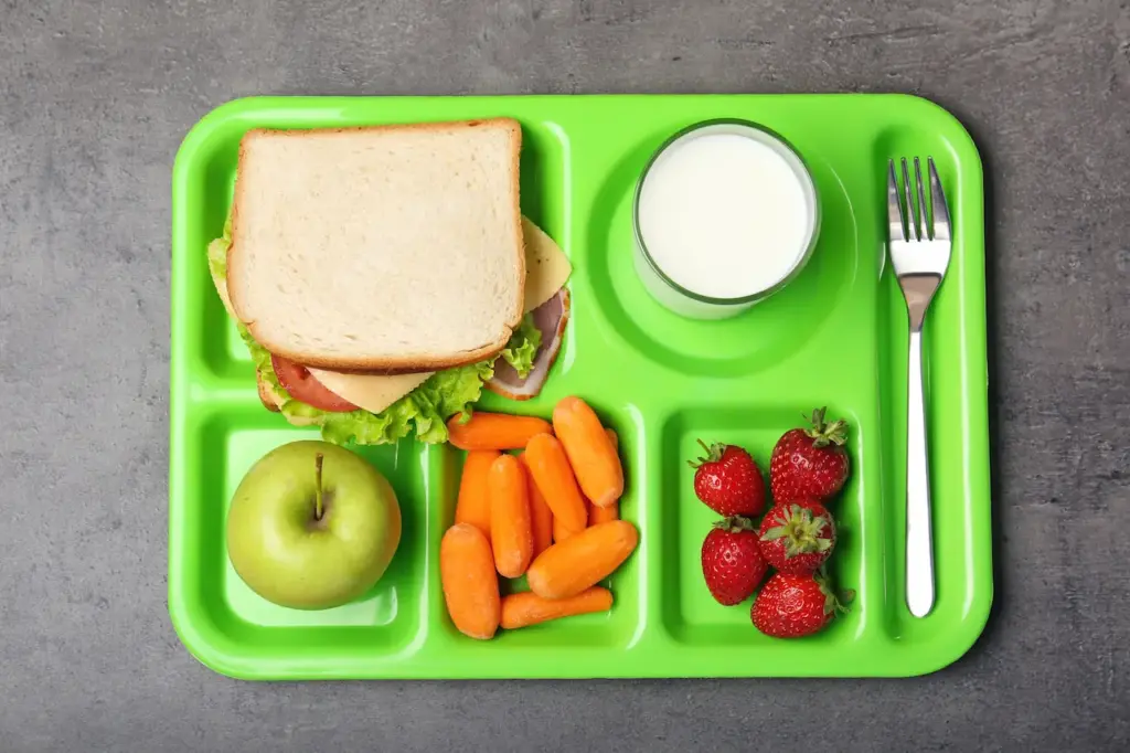 Serving Tray with Healthy Food